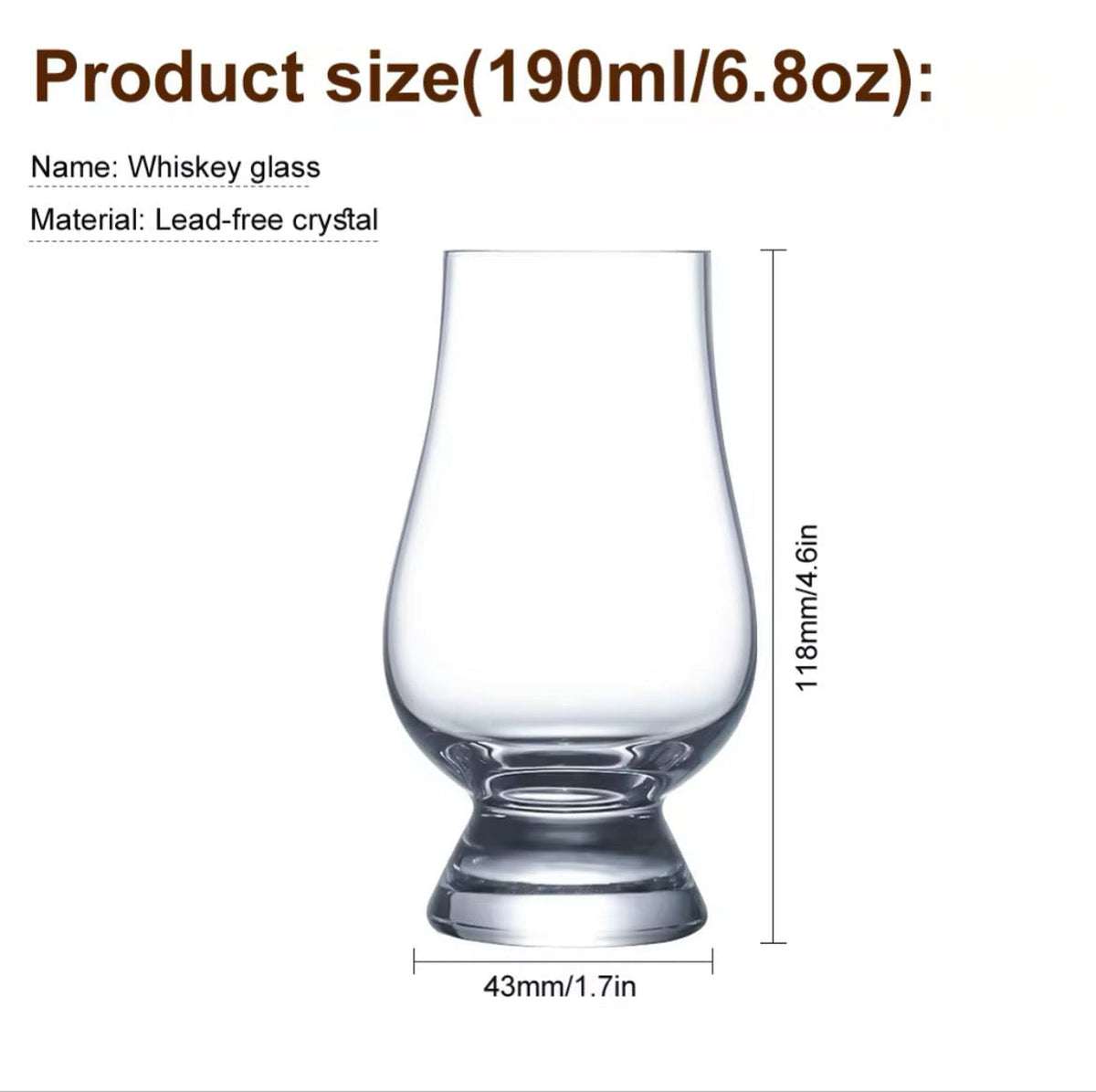 Footed Whiskey Glass Set — 6 Pieces