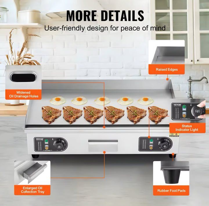 Electric Countertop Griddle