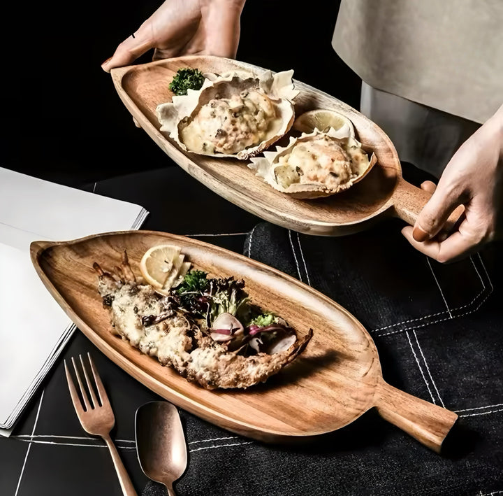 Leaf-Shaped Trays Set — 2 Pieces