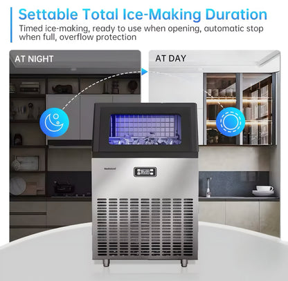 Ice Maker with Sloped Viewing Window