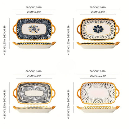Colorful Ceramic Plate Set — 4 Pieces