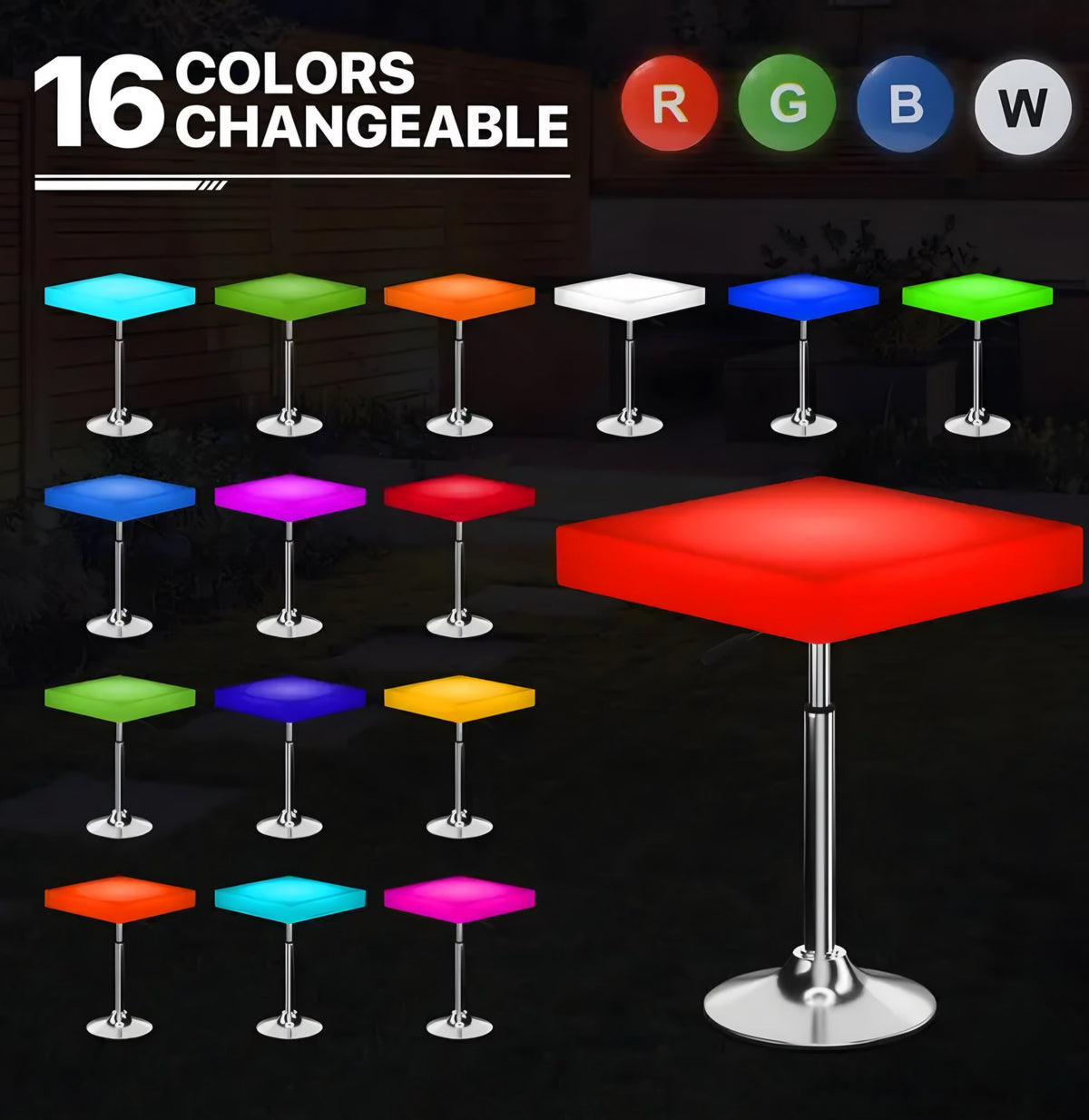 Adjustable Illuminated Table