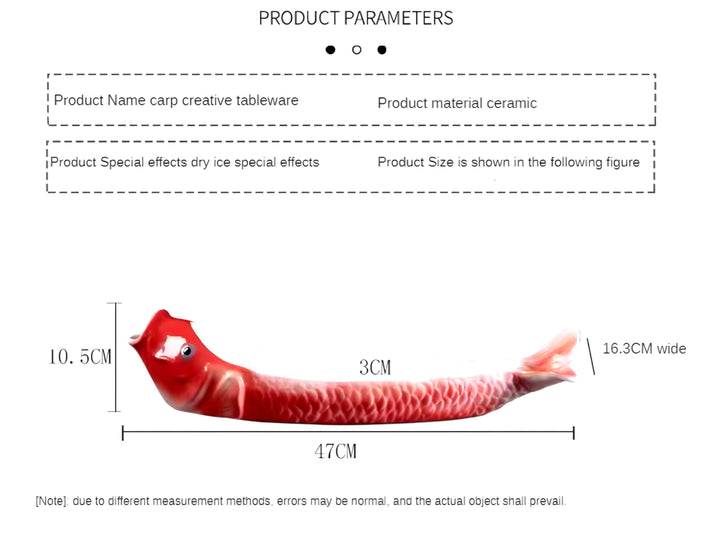 Fish-Shaped Dry Ice Plate