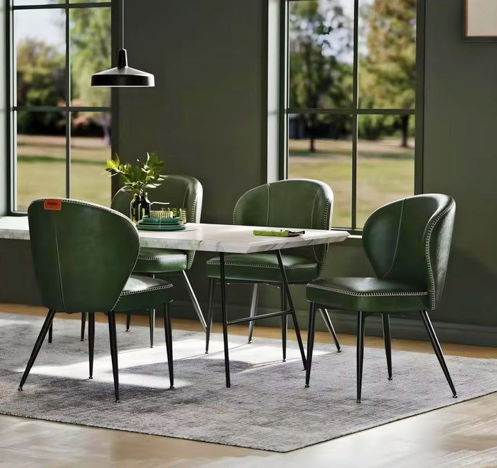 Curved-Back Dining Chair Set — 4 Pieces