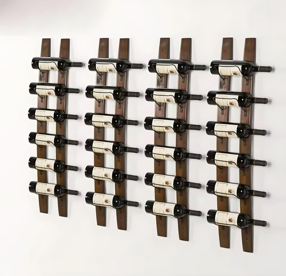 Wall-Mounted Bottle Rack Set — 4 Pieces