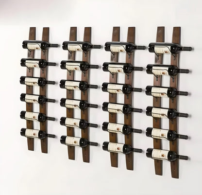 Wall-Mounted Bottle Rack Set — 4 Pieces
