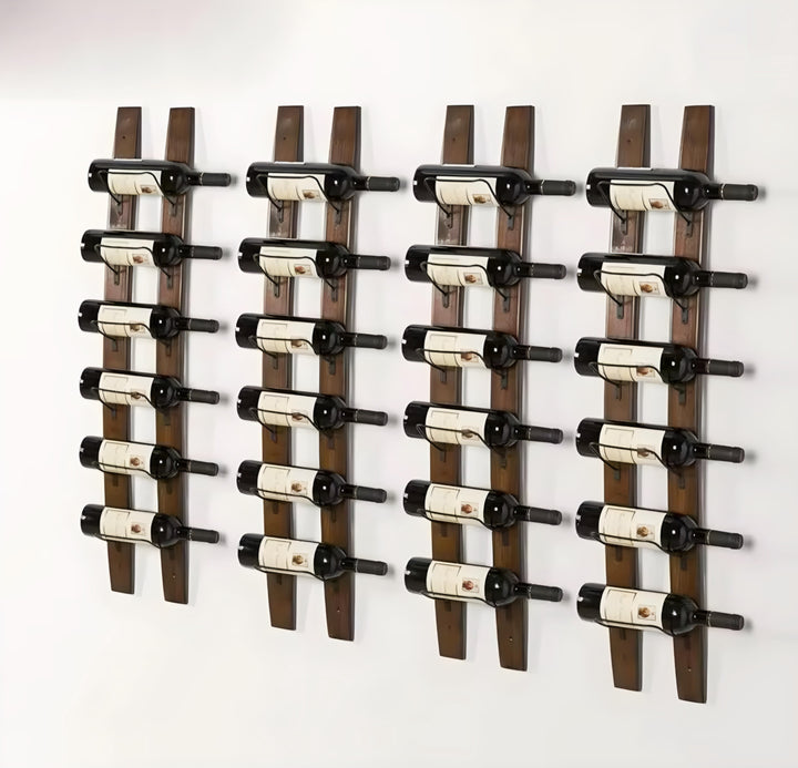 Wall-Mounted Bottle Rack Set — 4 Pieces