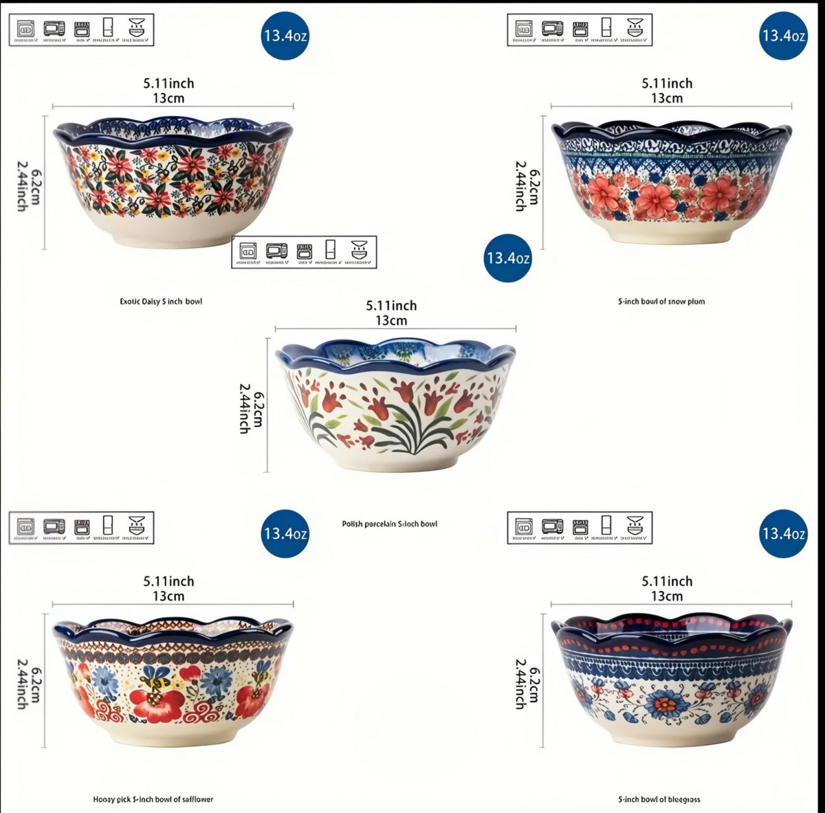 Ceramic Bowl Set — 4 Pieces