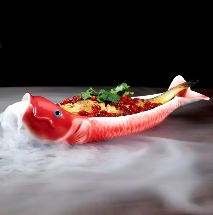 Fish-Shaped Dry Ice Plate