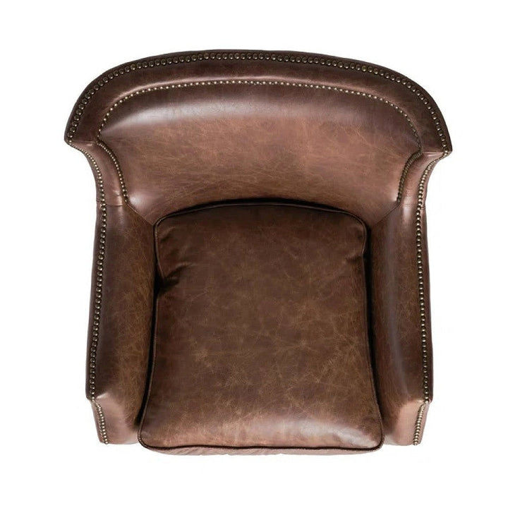 Briar Brown Leather-Look Accent Chair — gallery view 6 of 10