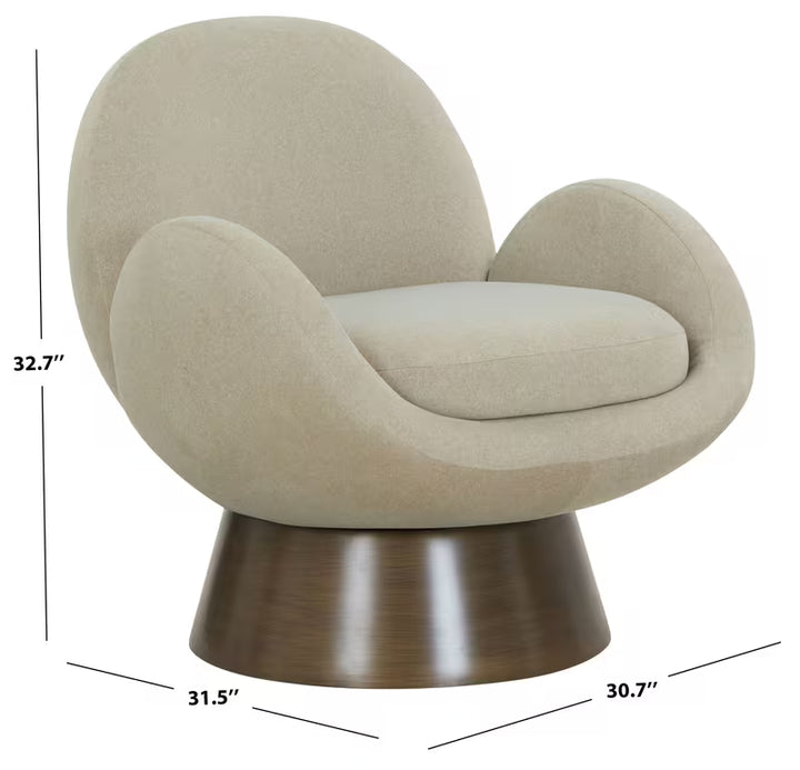Paolini Curved Pedestal Accent Chair — gallery view 8 of 8