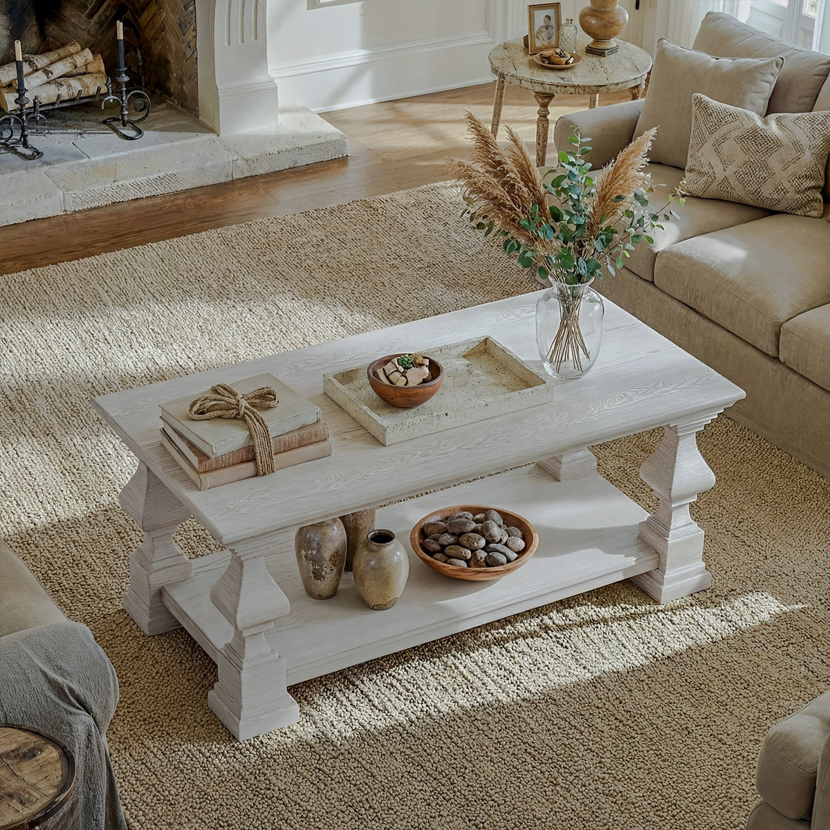 High angled column table