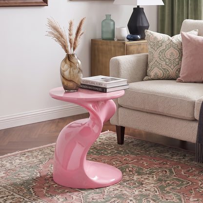 High-Gloss S-Base Side Table — main product image
