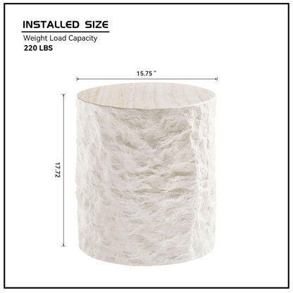 Beige Stone-Look Coffee & Side Table Set