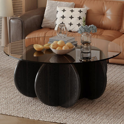 Black petal-base table