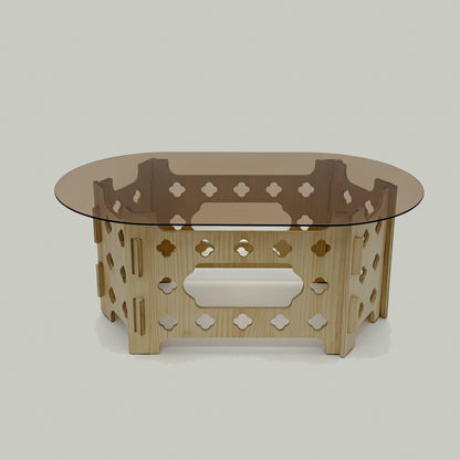 Front studio oval table