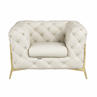 Aurelia Ivory Tufted Accent Chair