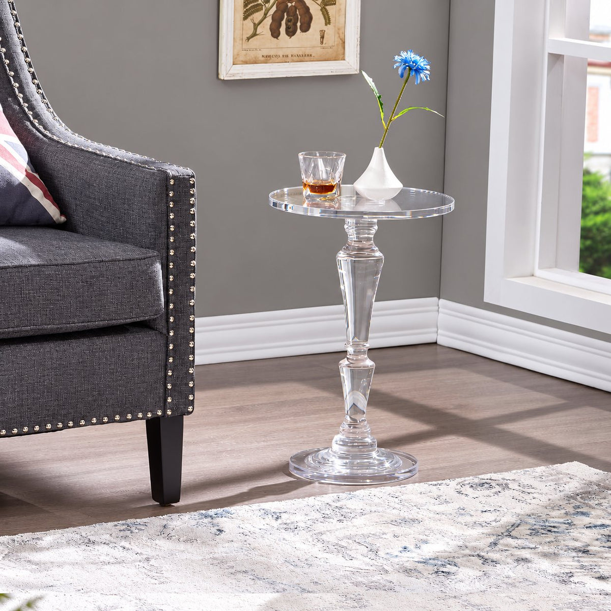 Clara Acrylic Accent Table — main product image
