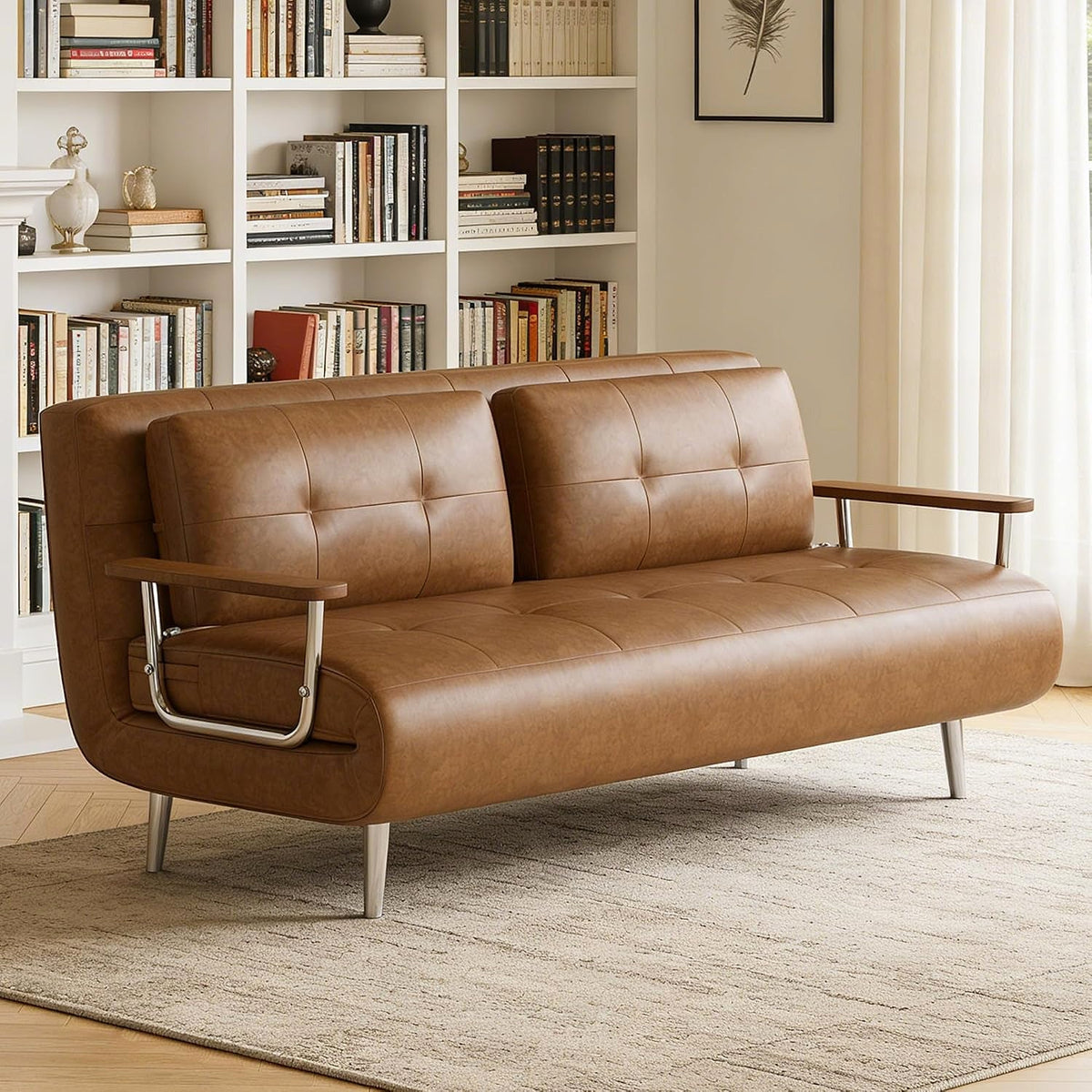 Brown Convertible Sofa Bed — featured product photograph