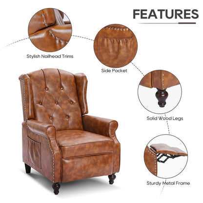 Consofa Faux Leather Massage Recliners, Set of Two — gallery view 3 of 8