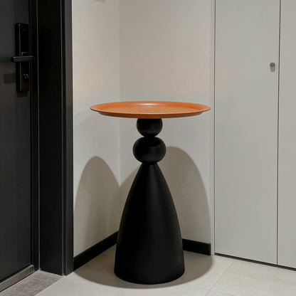 Orange table by doorway