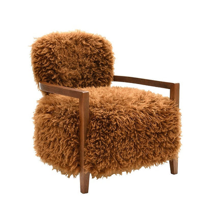 Camel Faux-Fur Accent Chair — gallery view 4 of 8