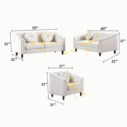 Chesterfield seating collection dimensions