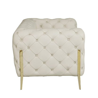 Aurelia Ivory Tufted Accent Chair — gallery view 5 of 8
