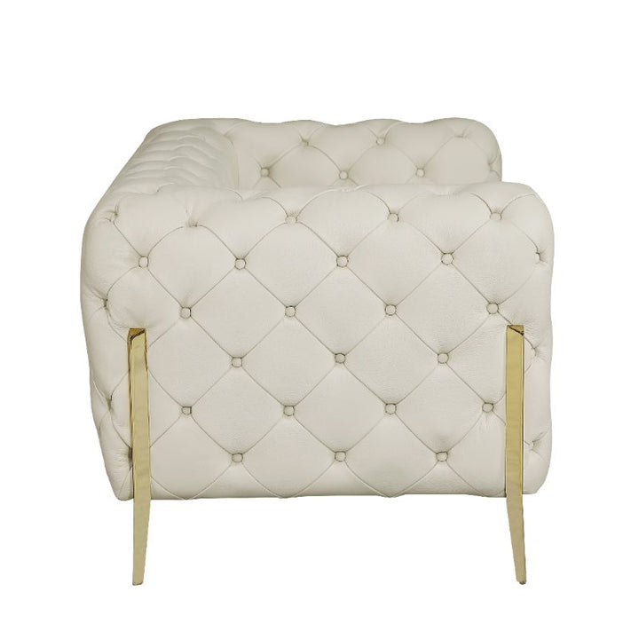 Aurelia Ivory Tufted Accent Chair — gallery view 5 of 8