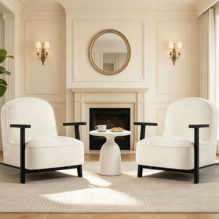 Arden Upholstered Accent Chairs, Set of Two — gallery view 2 of 7