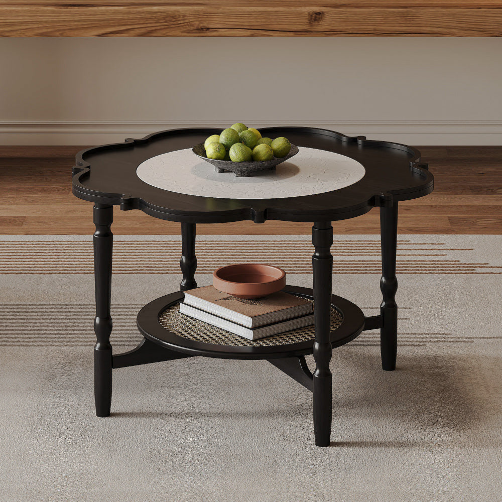 Black petal coffee table