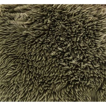 Olive Plush Modular Sofa — olive plush texture close-up.