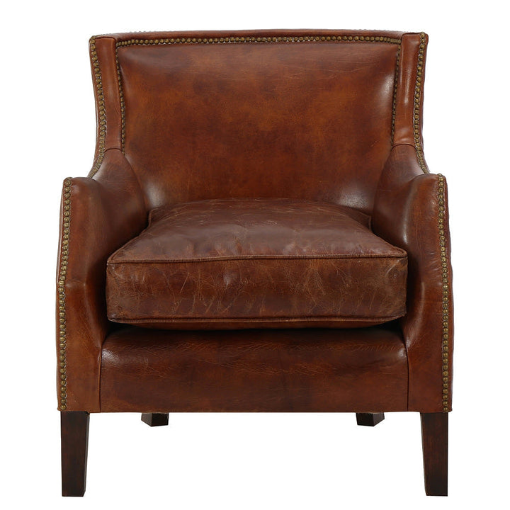 Briar Brown Leather-Look Accent Chair — gallery view 4 of 10