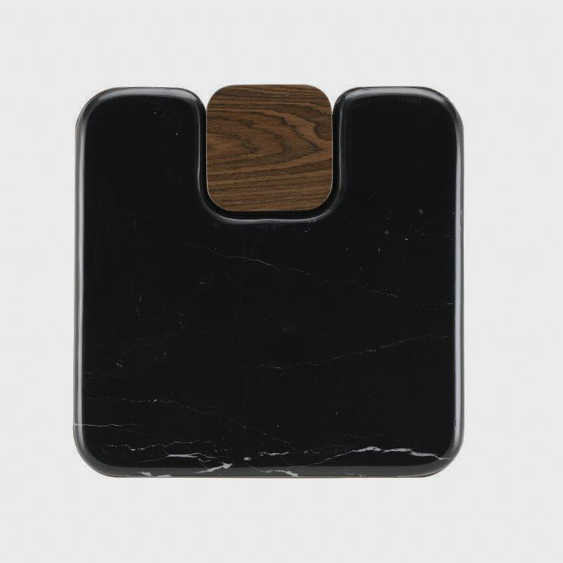 Dana Black Marble-Look Side Table
