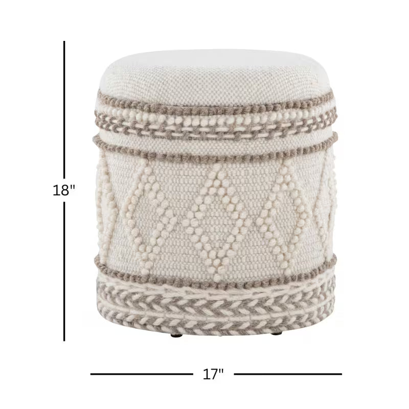 Ottoman diagram 17-inch diameter × 18-inch height