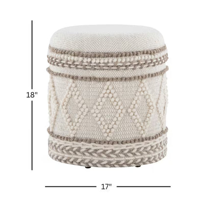 Ottoman diagram 17-inch diameter × 18-inch height