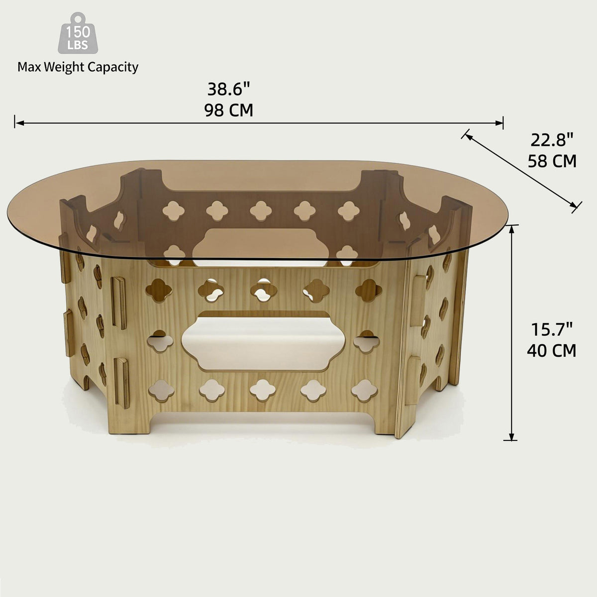 Oval cutout table dimensions