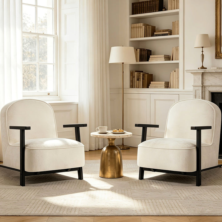 Arden Upholstered Accent Chairs, Set of Two — gallery view 6 of 7