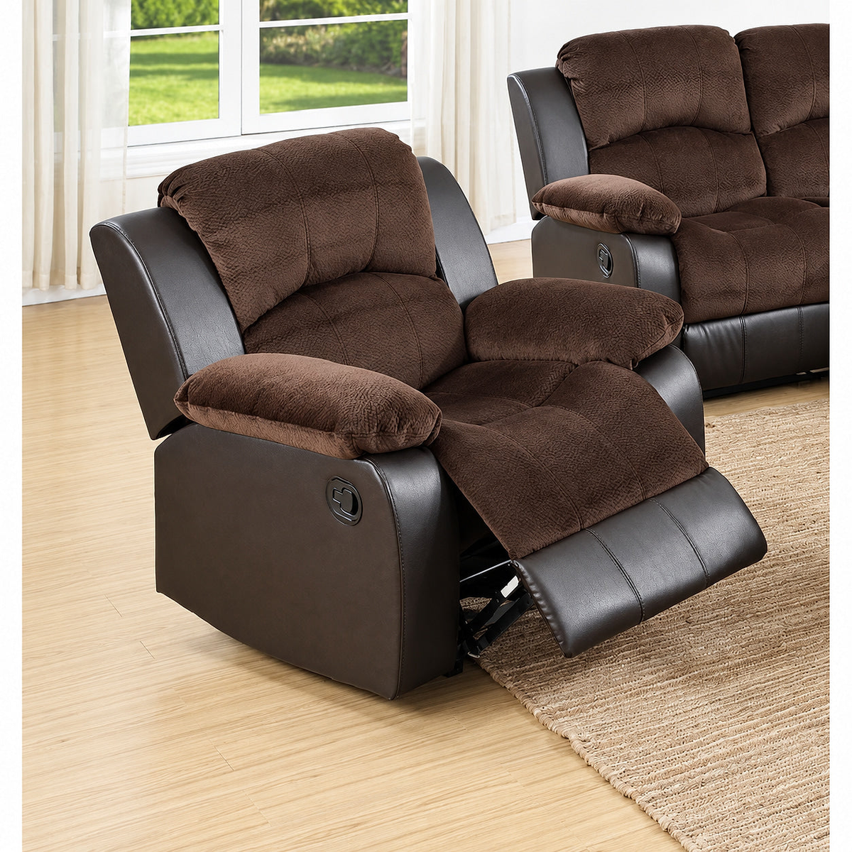 Chocolate Glider Rocker Recliner