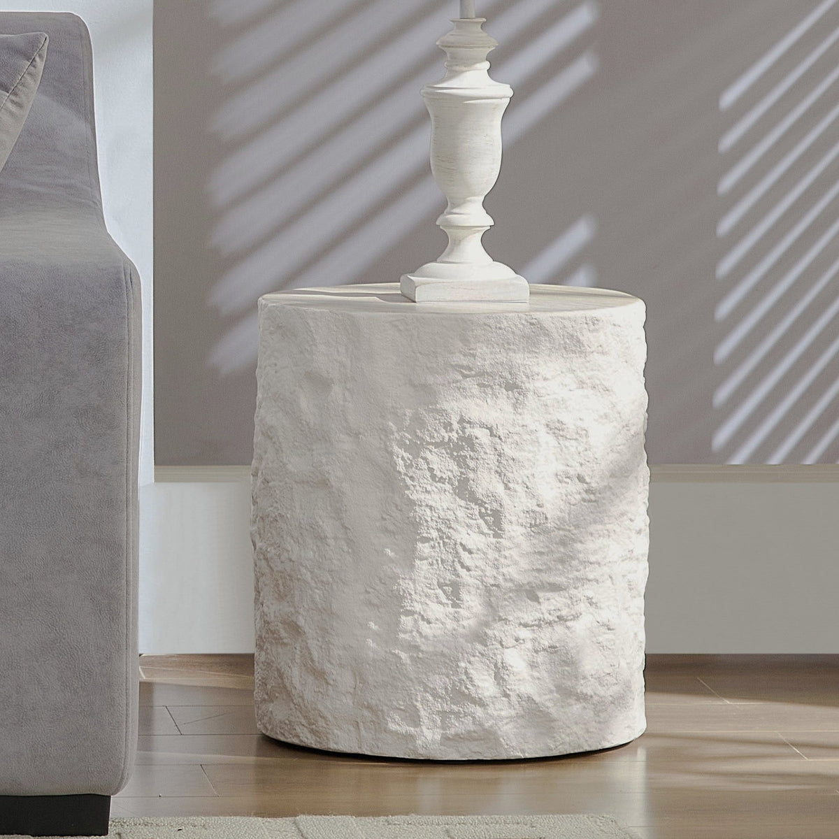Beige Stone-Look Coffee & Side Table Set