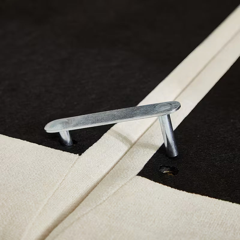Clover loveseat, underside connecting hardware detail