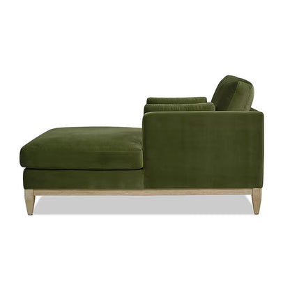 Knox Olive Green Chaise Lounge — gallery view 4 of 10