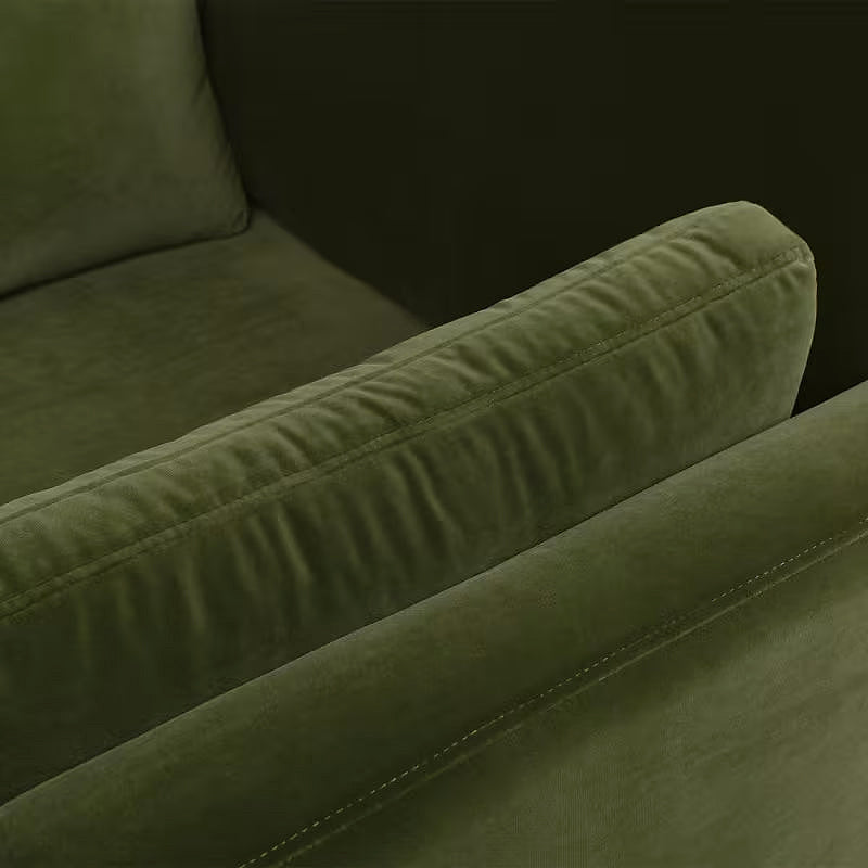 Georgia Olive Green Cane-Frame Armchair — gallery view 5 of 8