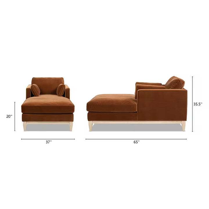 Knox Burnt Orange Chaise Lounge — gallery view 11 of 11