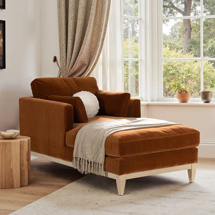 Knox Burnt Orange Chaise Lounge — gallery view 4 of 11