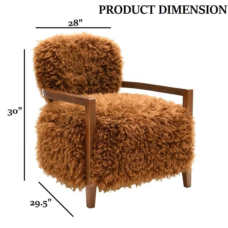 Camel Faux-Fur Accent Chair — gallery view 8 of 8