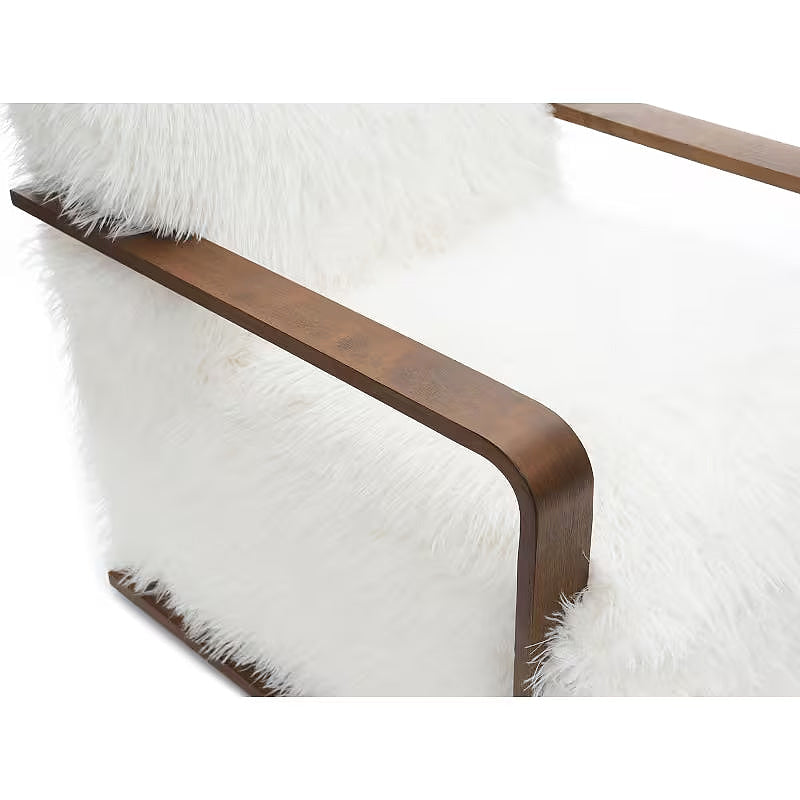 Ivory Faux-Fur Accent Chair — gallery view 5 of 5