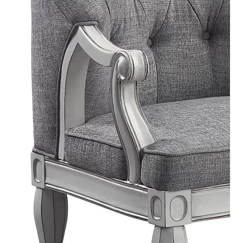 Florian Gray Tufted Accent Chair — gallery view 3 of 9