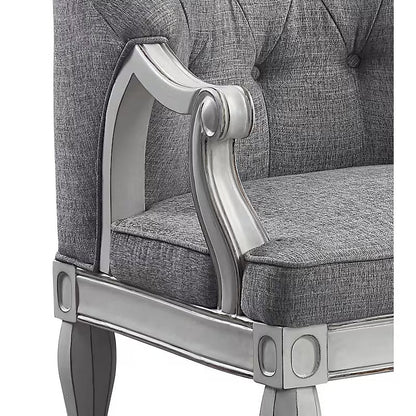 Florian Gray Tufted Accent Chair — gallery view 3 of 9
