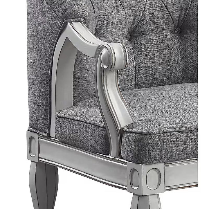 Florian Gray Tufted Accent Chair — gallery view 3 of 9